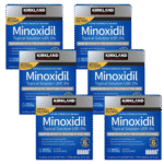 Minoxidil Kirkland 5% Kit 6 Caixas 36 Frascos com 6 Aplicadores Grátis