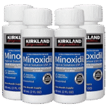 Minoxidil Kirkland 5% Kit 4 Frascos com 1 Aplicador Grátis