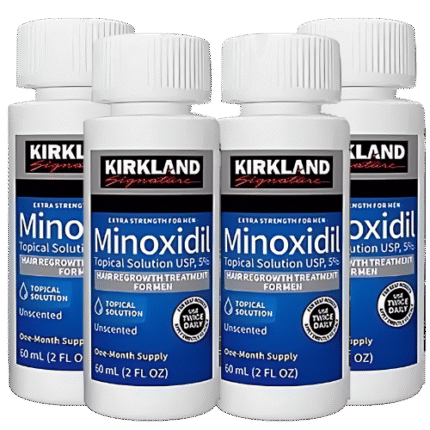 Minoxidil Kirkland 5% Kit 4 Frascos com 1 Aplicador Grátis