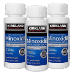 Minoxidil Kirkland 5% Kit 3 Frascos com 1 Aplicador Grátis