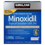 Minoxidil Kirkland 5% Kit 1 Caixa 6 Frascos com 1 Aplicador Grátis